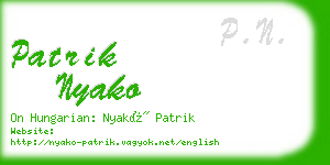 patrik nyako business card